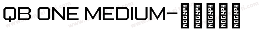 QB One Medium字体转换